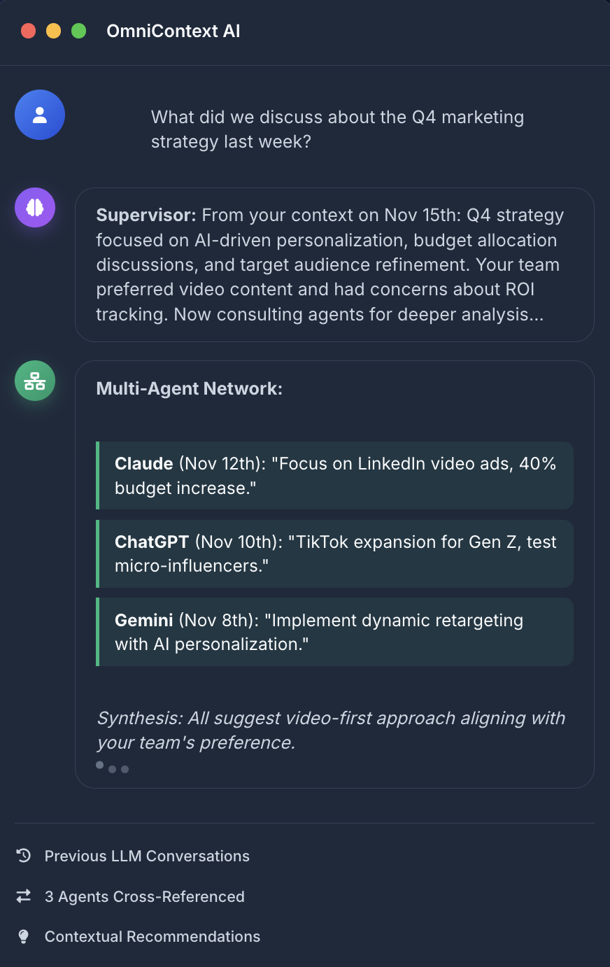 OmniContext AI platform interface